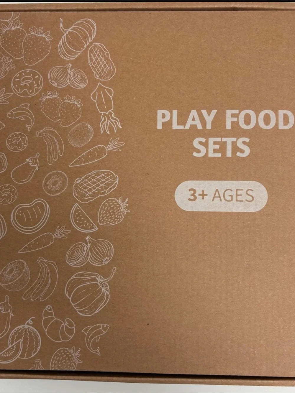 Wooden Play Food Set for Kids – Fruits, Vegetables, Meat & Desserts  Toy